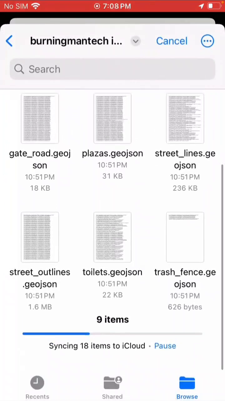 All imported GeoJSON layers listed in Map Options